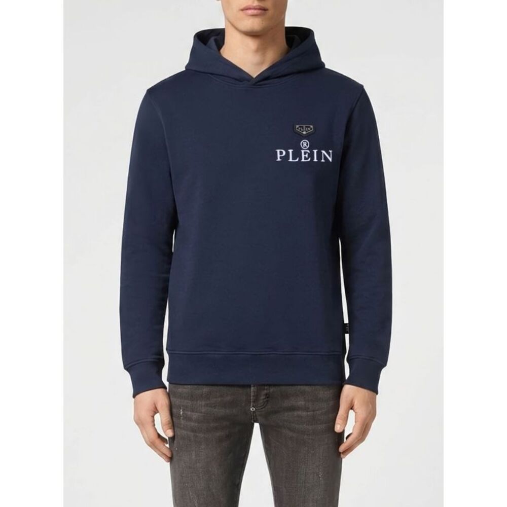 Philipp Plein Men Philipp Plein Jersey Hoodie With Contrast Logo Print